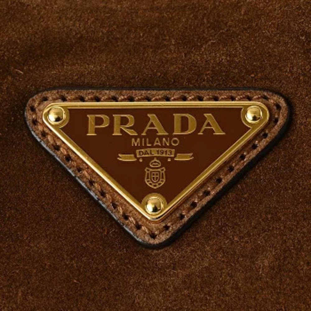 Prada Shoulder Bag Aime Suede One Handle Horizontal Spring Summer - Picture 6 of 7